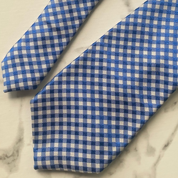 Michael Kors blue plaid tie